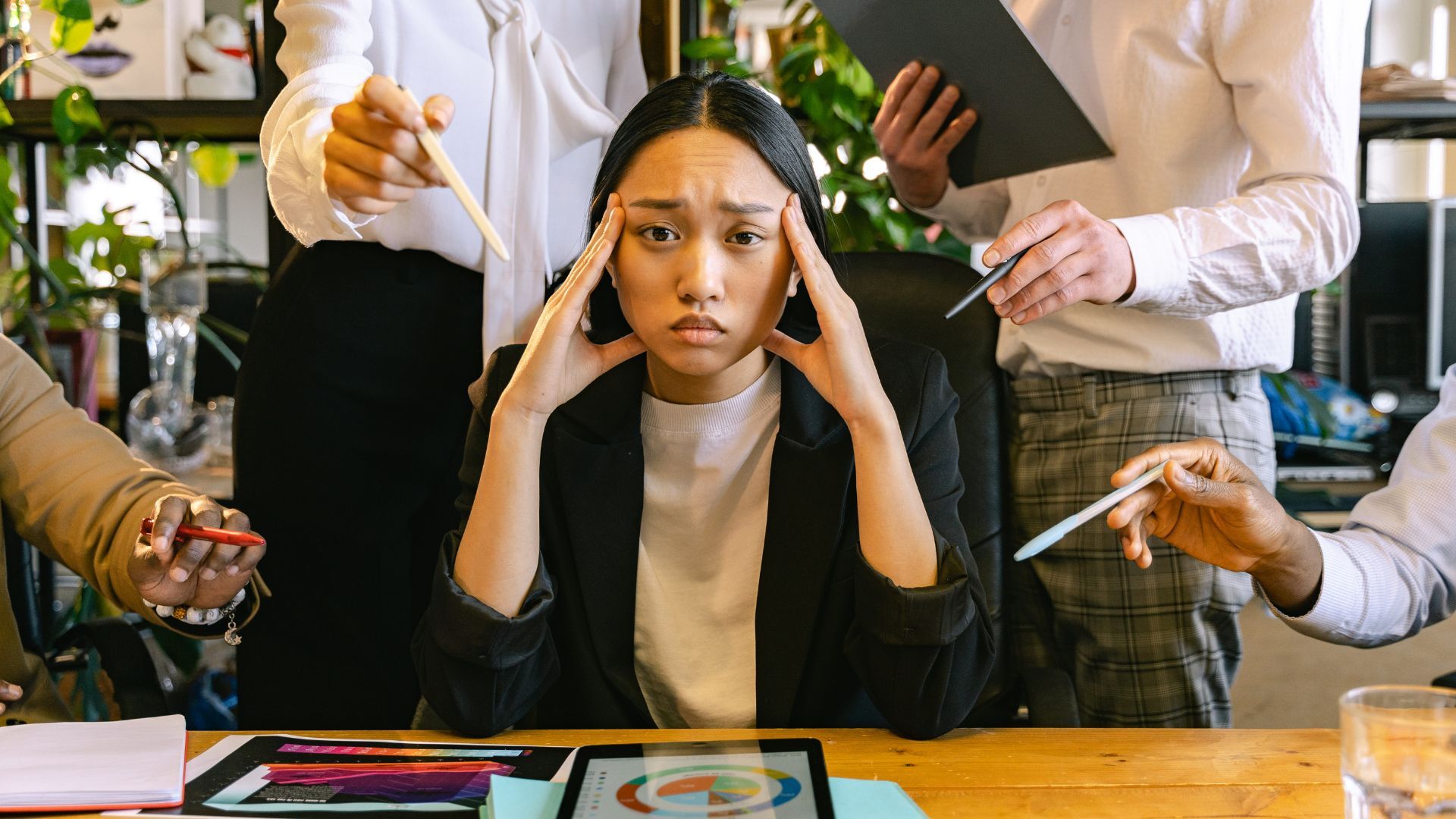 壓力很大的女生
